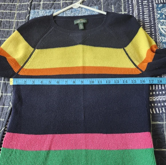 Ralph Lauren Navy and Yellow Knit Sweater - Picture 5 of 7